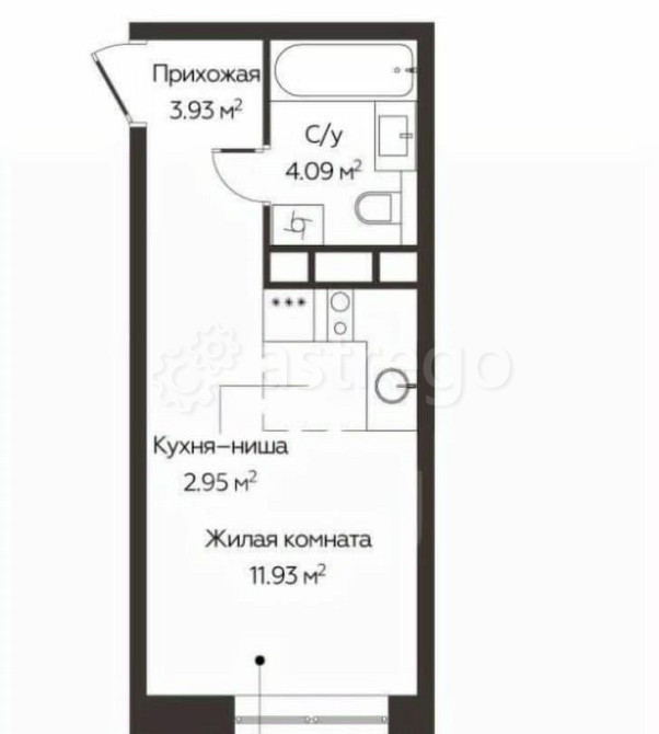 Студия, 22.9 м2, 4/17 эт. Одинцово - изображение 7