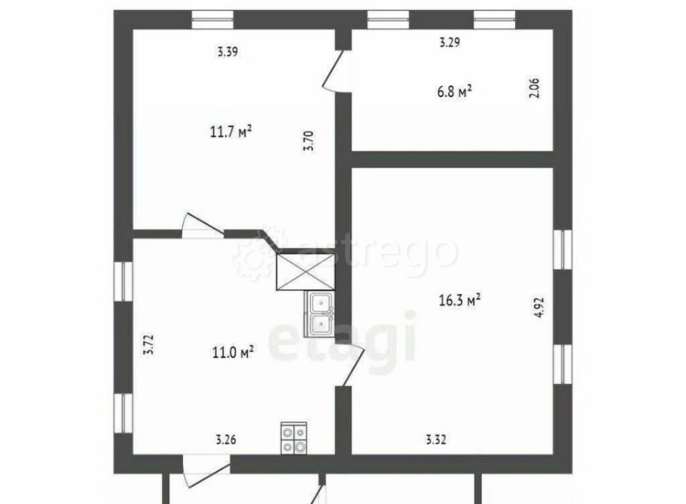 Дом, 45.8 м2, 7.19 сотки, 1 эт. Архангельск - изображение 5