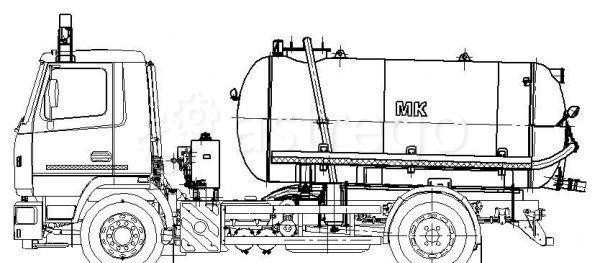 Машина вакуумная подметально-уборочная "Вихрь" (КО-5340) шасси МАЗ Самара - изображение 1
