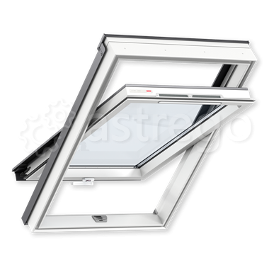 Мансардное окно белый пластик Velux GLP 0073 ВIS 55х78 см ручка снизу Ижевск - изображение 1