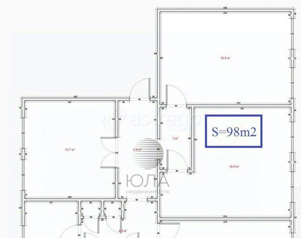 4-комн. квартира, 98.1 м2, 1/4 эт. Санкт-Петербург - изображение 4
