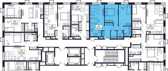 2-комн. квартира, 62.83 м2, 19/28 эт. Красногорск