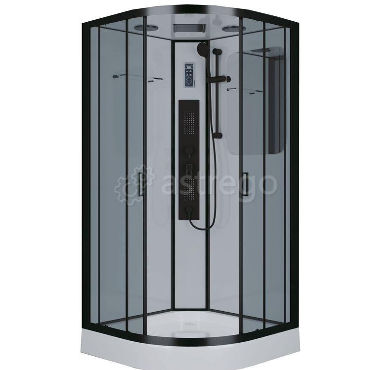 Душевая кабина 100х100 низкий поддон Niagara NG 6902 G Black Красноярск - изображение 1