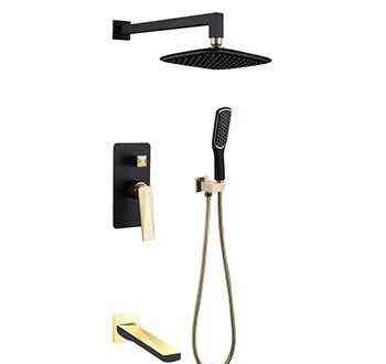 Душевой комплект BOHEME Venturo 384-B-2 Black/Gold Новосибирск