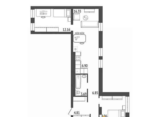 4-комн. квартира, 82.18 м2, 15/17 эт. Красноярск