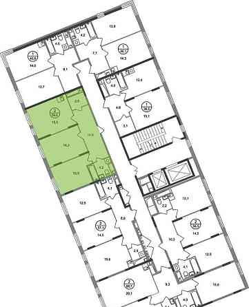 2-комн. квартира, 59 м2, 15/17 эт. Москва