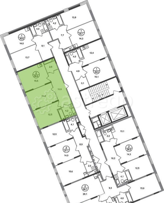 2-комн. квартира, 59 м2, 15/17 эт. Москва - изображение 4