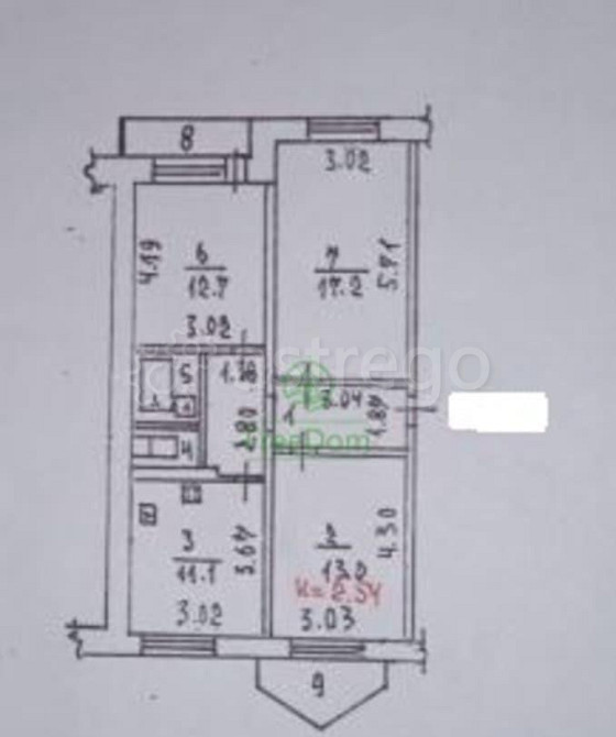 3-комн. квартира, 70 м2, 5/5 эт. Северный - изображение 9