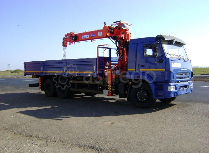 Манипулятор КМУ КАМАЗ 43118-23027-50 (Евро-5) + SOOSAN SCS736LII верх.упр.+борт сталь 6.2м. (со спал Самара - изображение 1