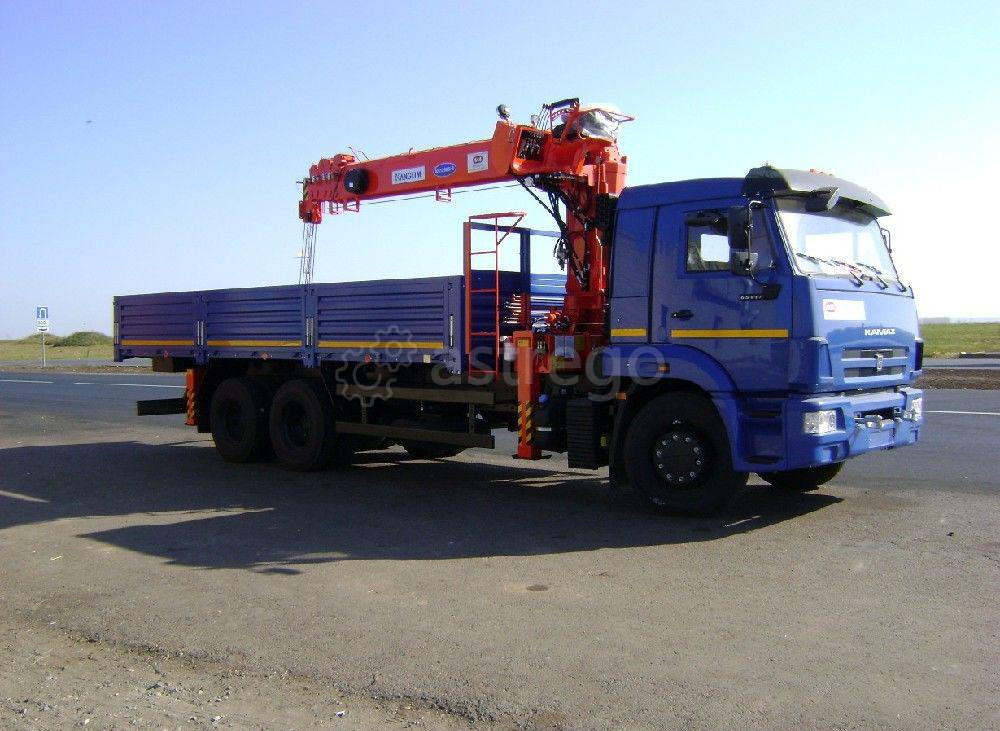 Манипулятор КМУ КАМАЗ 43118-23027-50 (Евро-5) + SOOSAN SCS736LII верх.упр.+борт сталь 6.2м. (со спал Самара - изображение 1