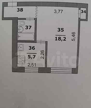 1-комн. квартира, 30 м2, 1/1 эт. Белгород