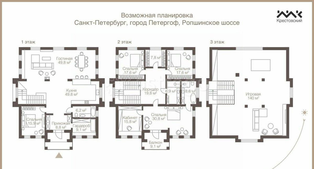 Дом, 420 м2, 14 соток, 3 эт. Санкт-Петербург - изображение 7