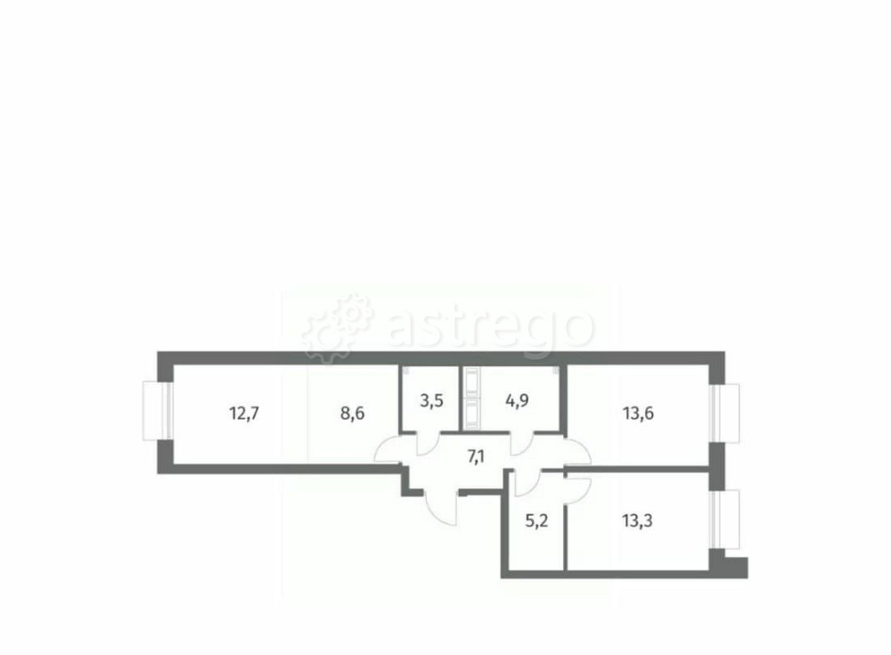 3-комн. квартира, 68.9 м2, 2/6 эт. Санкт-Петербург - изображение 1