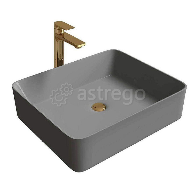 Раковина на столешницу Grossman GR 3016 GM (48х37х13) Серый матовый Красноярск - изображение 1