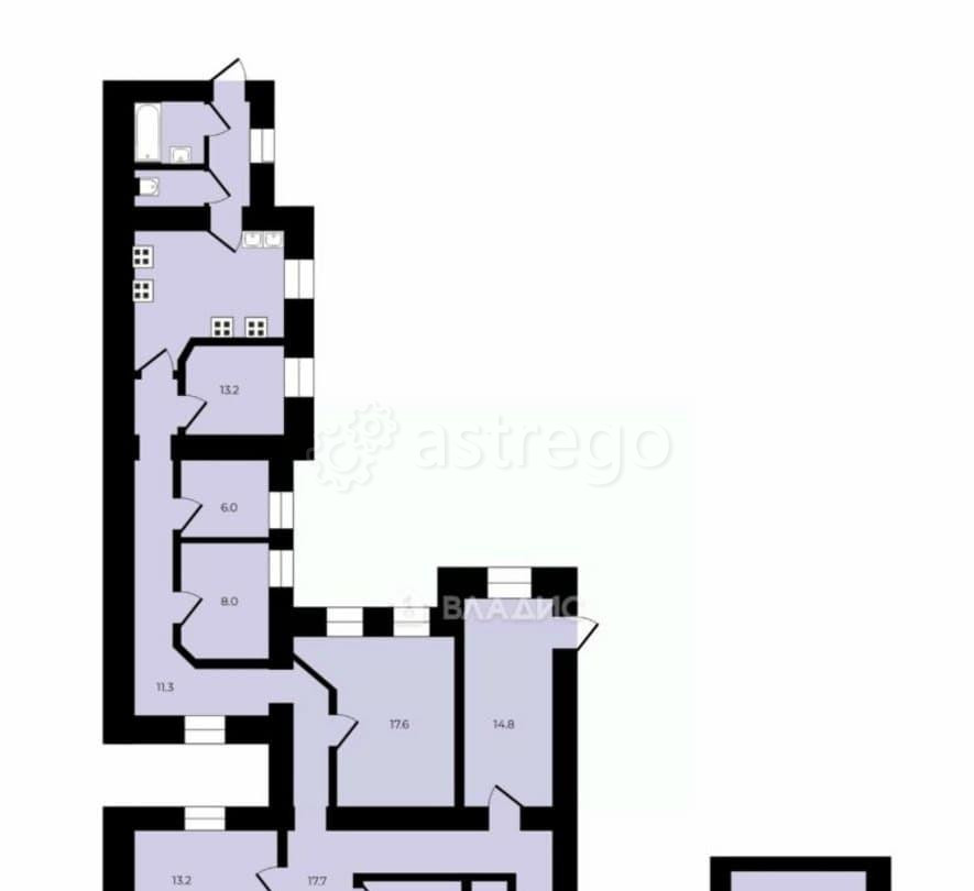 6-комн. квартира, 230.7 м2, 4/4 эт. Санкт-Петербург - изображение 1