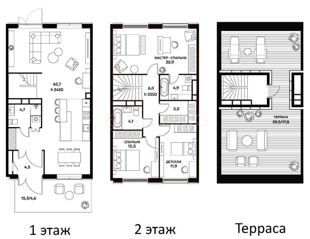 Таунхаус, 169.5 м2, 2 эт. Москва - изображение 1