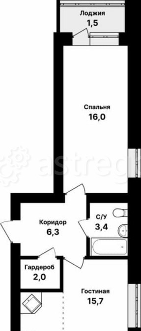 2-комн. квартира, 55.2 м2, 5/8 эт. Уфа - изображение 1