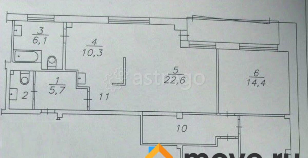 4-комн. квартира, 100.8 м2, 3/9 эт. Красноярск - изображение 6