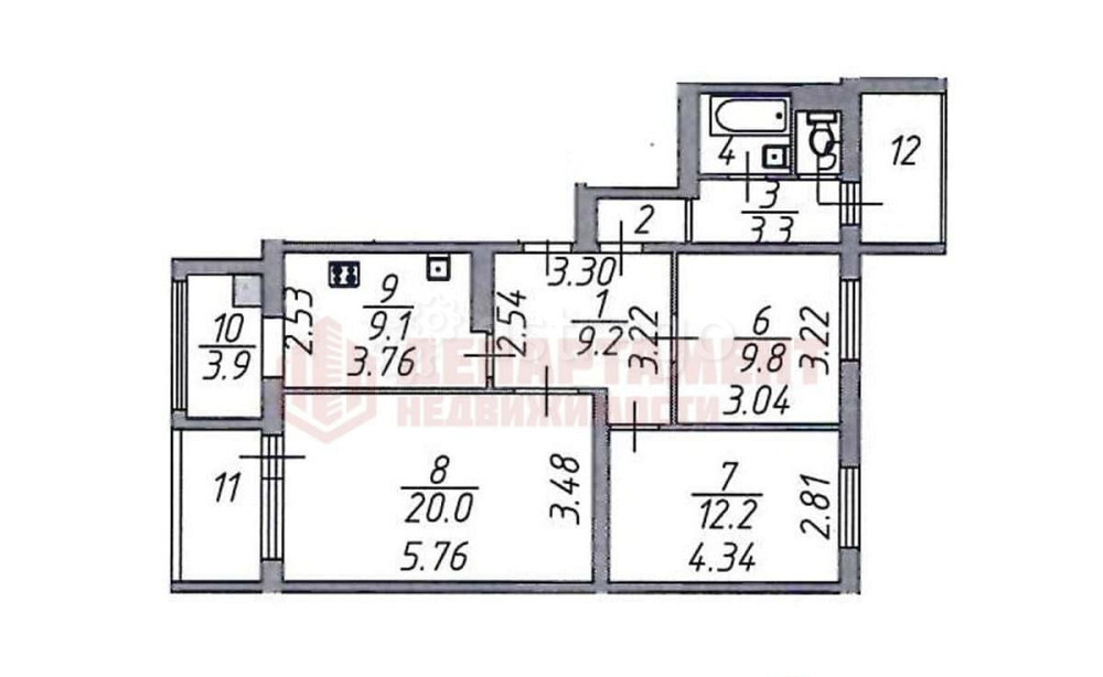 3-комн. квартира, 72.5 м2, 9/9 эт. Астрахань - изображение 4