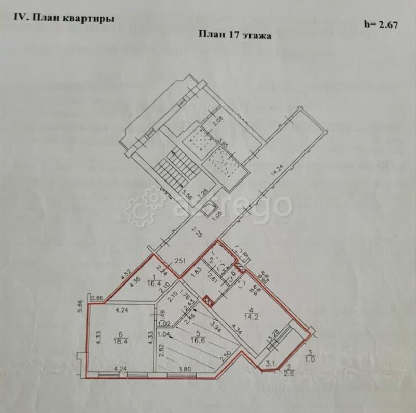 Комната, 17 м2, 17/17 эт. Санкт-Петербург - изображение 3