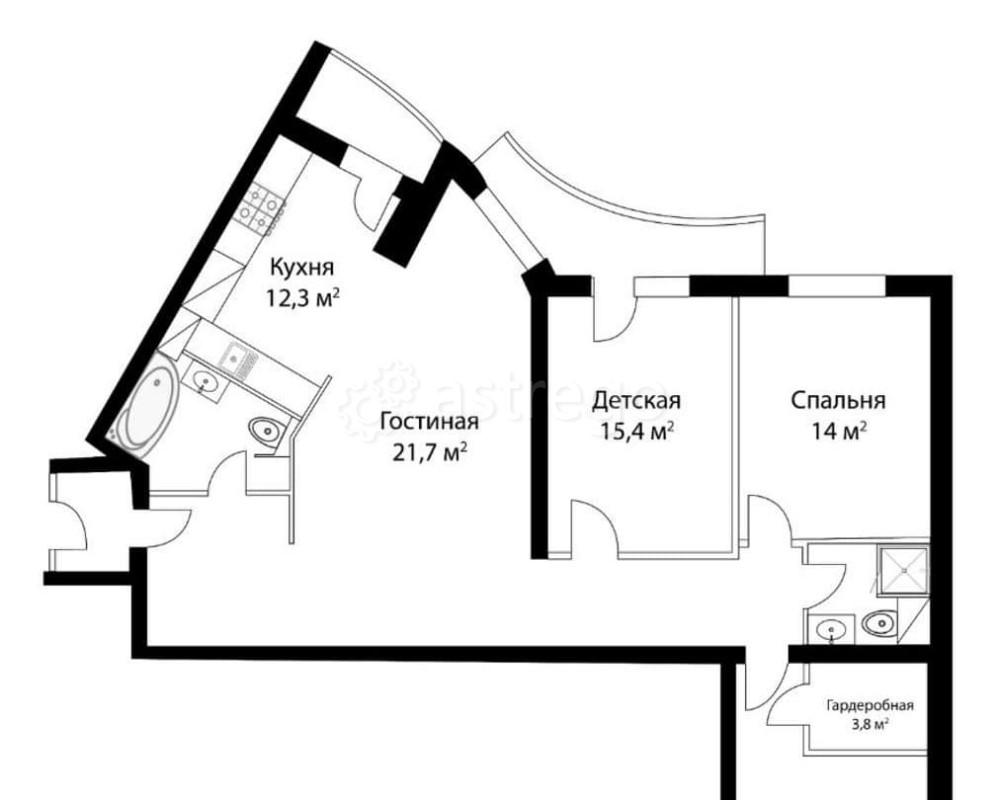 4-комн. квартира, 125 м2, 8/25 эт. Санкт-Петербург - изображение 7