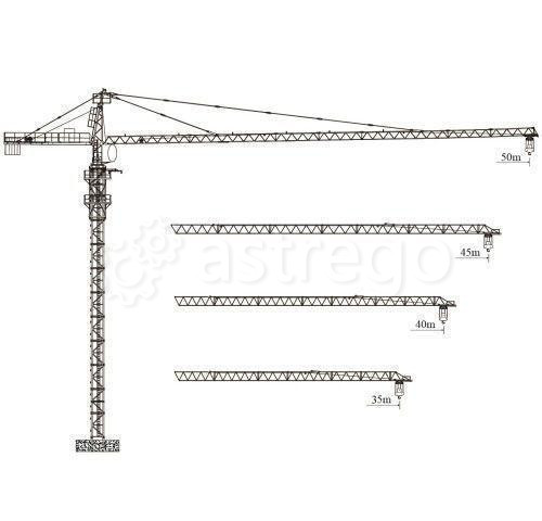Башенный кран yongli p6020-10т без оголовка с плоской стрелой Яблоновский - изображение 1