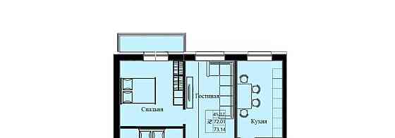 3-комн. квартира, 73.14 м2, 2/10 эт. Красноярск