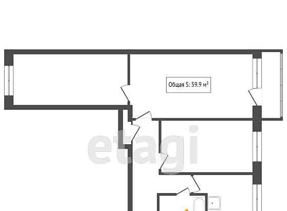 3-комн. квартира, 58.9 м2, 4/5 эт. Бийск