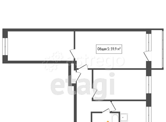 3-комн. квартира, 58.9 м2, 4/5 эт. Бийск - изображение 6
