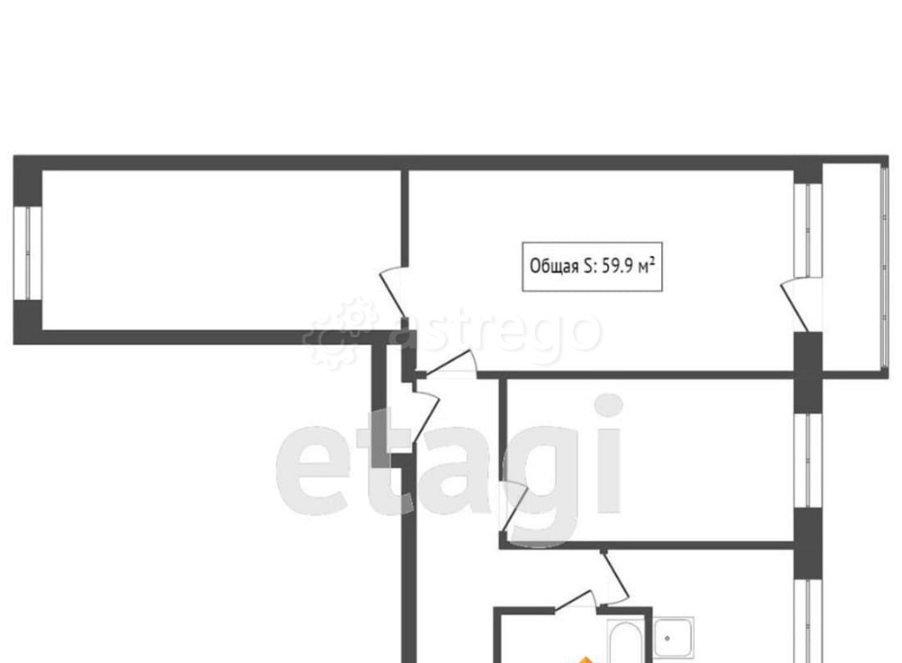 3-комн. квартира, 58.9 м2, 4/5 эт. Бийск - изображение 6