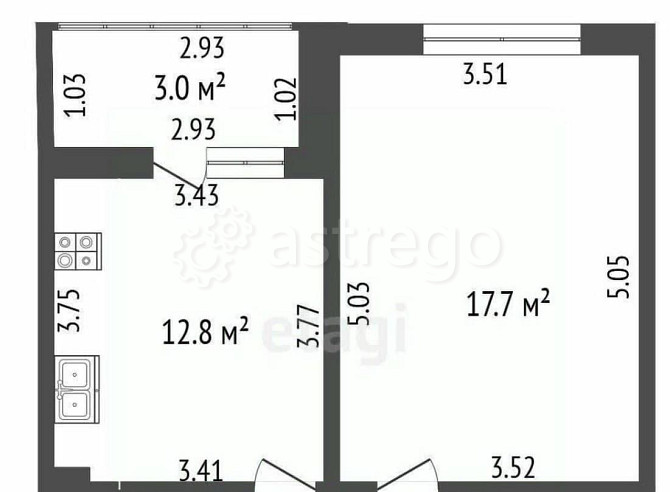 1-комн. квартира, 42.3 м2, 6/12 эт. Стерлитамак - изображение 1