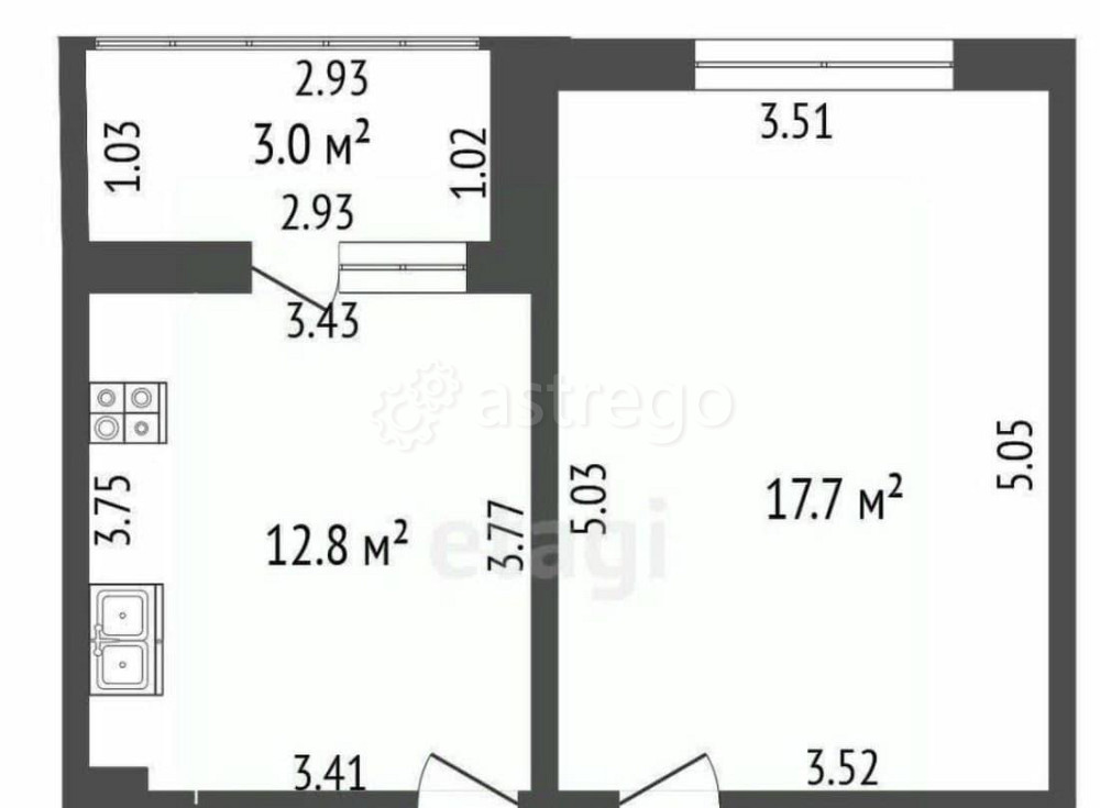1-комн. квартира, 42.3 м2, 6/12 эт. Стерлитамак - изображение 1