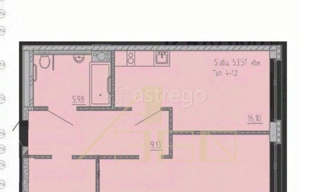 1-комн. апарт-ы, 54 м2, 14/17 эт. Санкт-Петербург - изображение 3