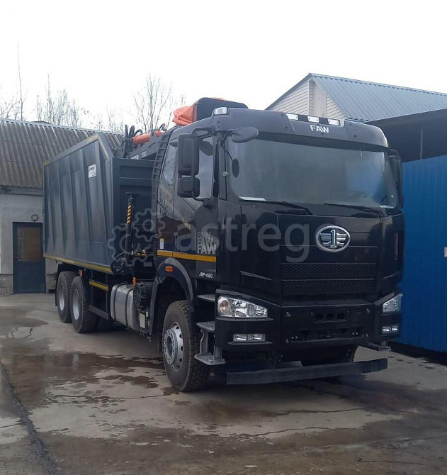 Ломовоз КМУ FAW 3250 (6х4, 420 л. с., Евро-5), кузов 30 куб., Р97М, захват ГЛ-6М Краснодар - изображение 1