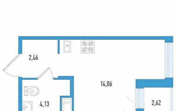 Студия, 21.96 м2, 12/12 эт. Санкт-Петербург