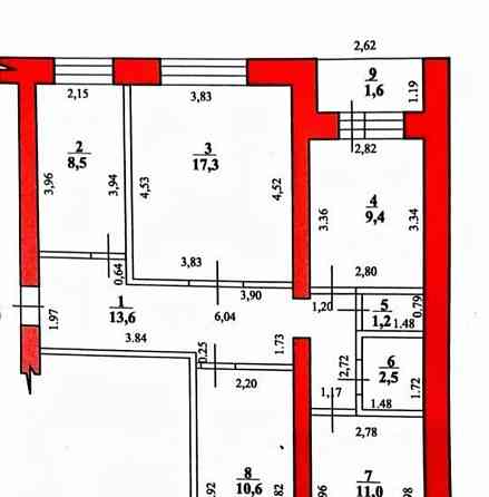 4-комн. квартира, 74.1 м2, 8/9 эт. Уфа