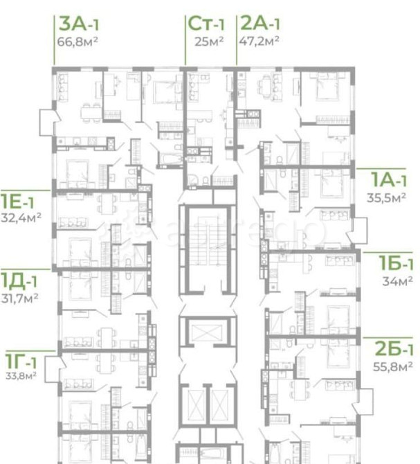 2-комн. квартира, 55.8 м2, 19/25 эт. Астрахань - изображение 7