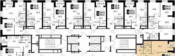 4-комн. квартира, 85.3 м2, 2/32 эт. Москва