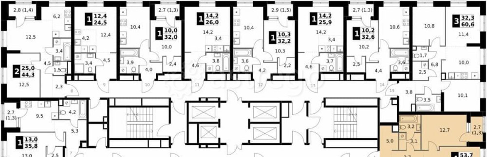 4-комн. квартира, 85.3 м2, 2/32 эт. Москва - изображение 5