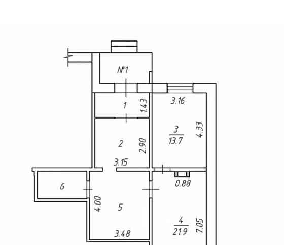 Свободного назначения, 67.7 м2 Электросталь
