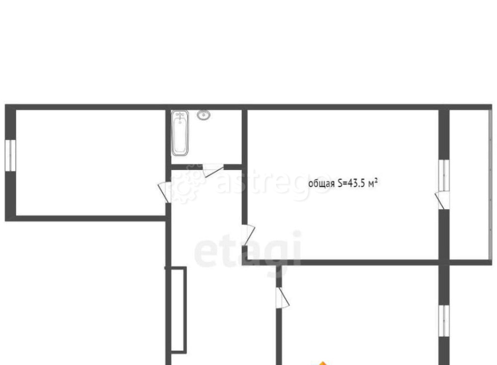 2-комн. квартира, 44.8 м2, 3/5 эт. Бийск - изображение 6