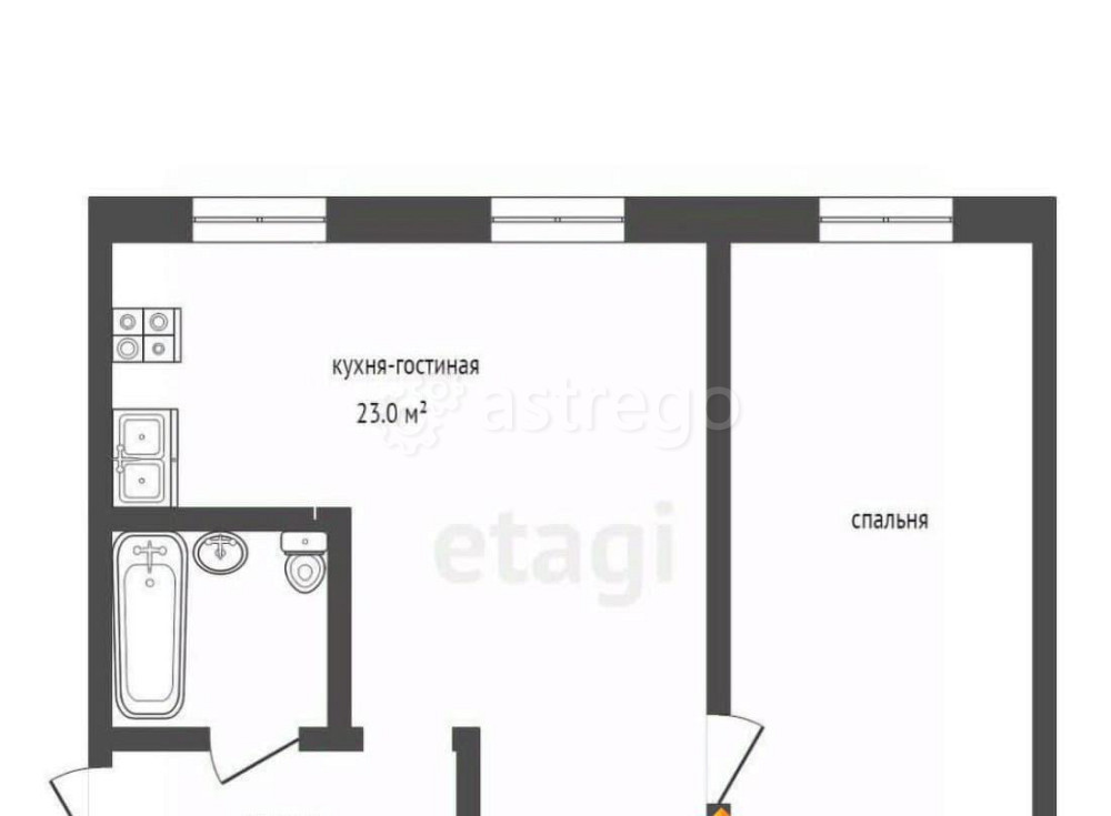 2-комн. квартира, 43.2 м2, 1/5 эт. Клин - изображение 4