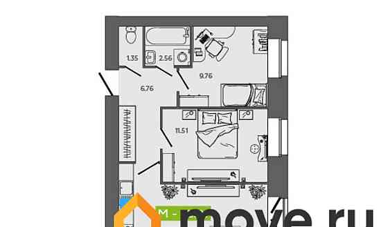 2-комн. квартира, 52.01 м2, 4/9 эт. Северодвинск