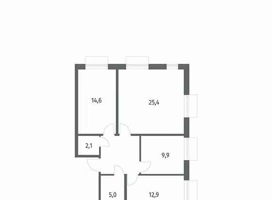 3-комн. квартира, 79.2 м2, 5/12 эт. Санкт-Петербург