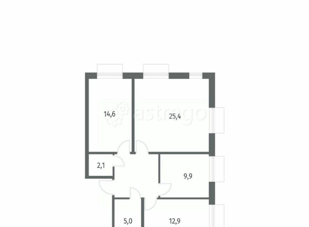 3-комн. квартира, 79.2 м2, 5/12 эт. Санкт-Петербург - изображение 1