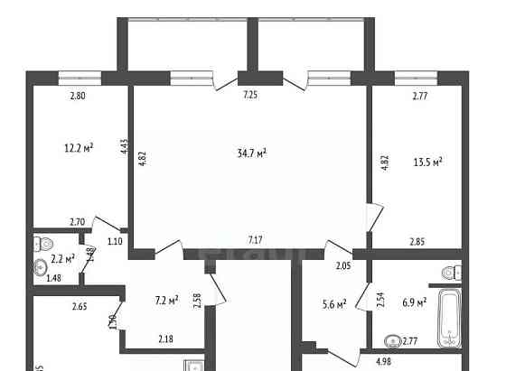 4-комн. квартира, 122.5 м2, 3/5 эт. Котлас