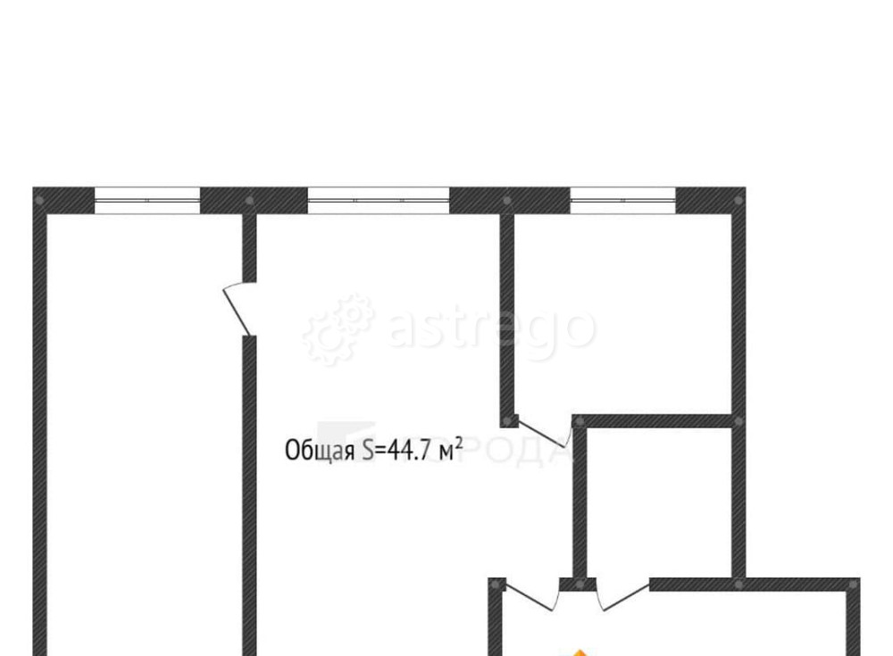2-комн. квартира, 44.7 м2, 2/5 эт. Новоалтайск - изображение 3