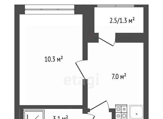 1-комн. квартира, 23.6 м2, 19/24 эт. Люберцы