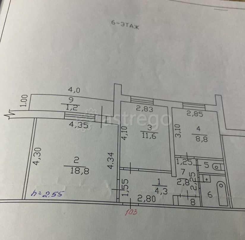 2-комн. квартира, 50 м2, 6/9 эт. Минусинск - изображение 7