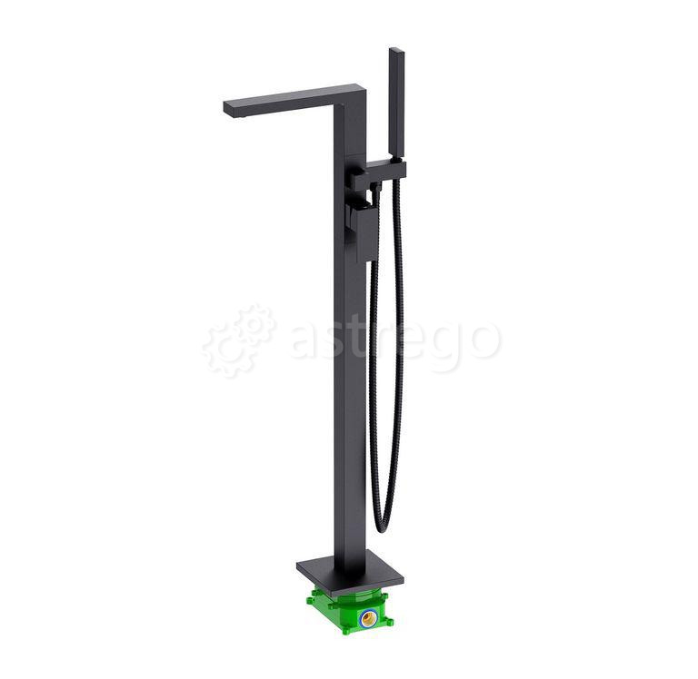 Смеситель напольный для ванны с душем Timo Selene 2210/03Y-CR черный 2210-03Y-CR Москва - изображение 1